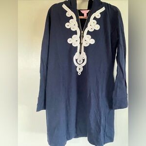 Lilly Pulitzer Navy dress with White Detailing